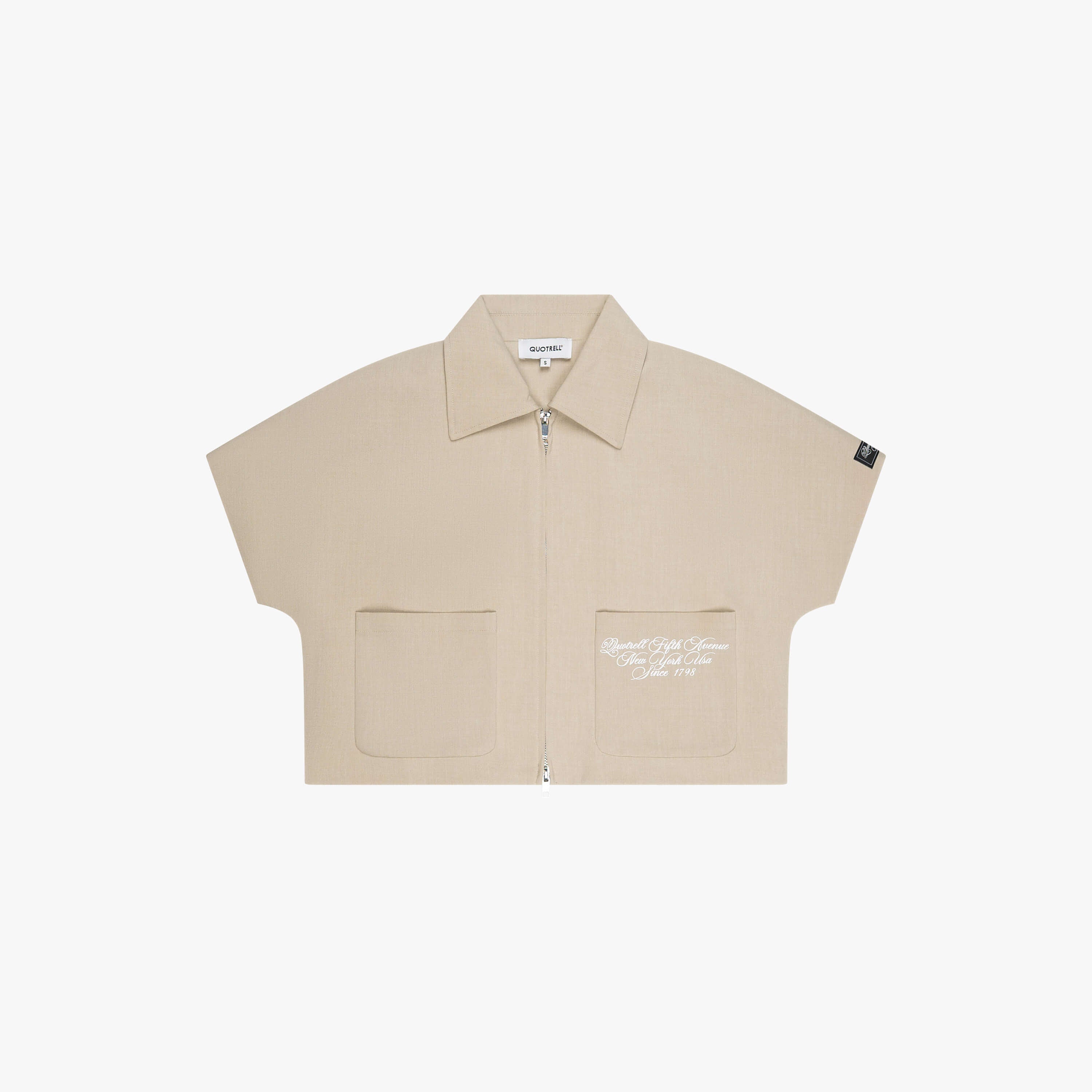 Cropped Zip Top with Front Pockets • Premium Quotrell