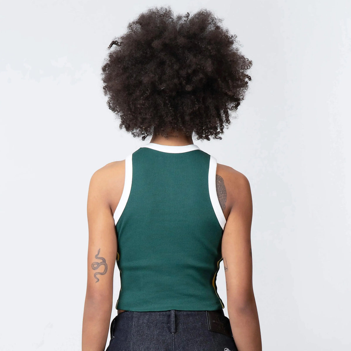 Isla Top in green and yellow