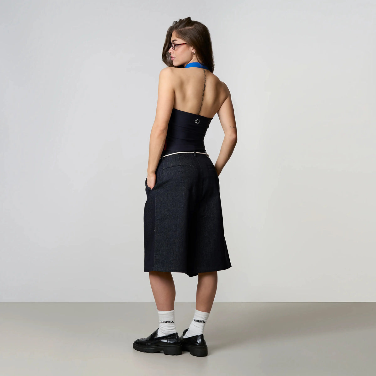 Nola Top in navy and blue