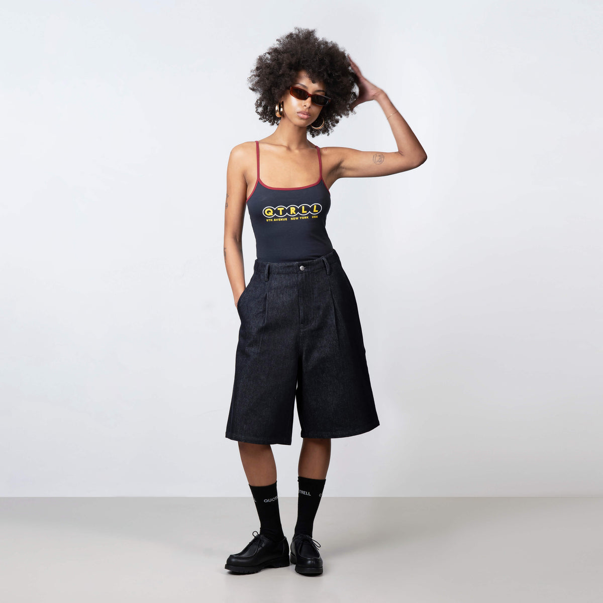 Nina Top in navy and red