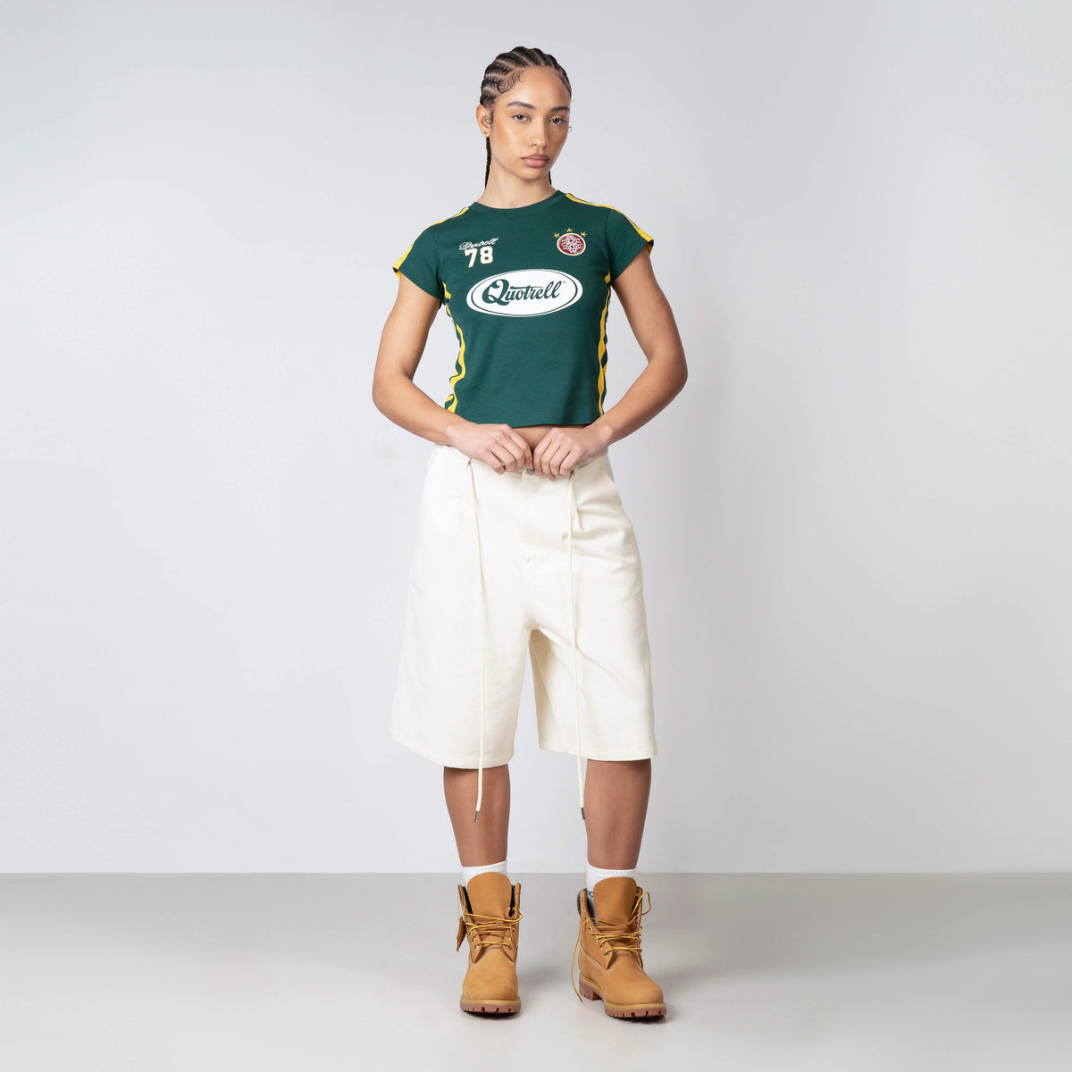 Nessa Top in green and yellow