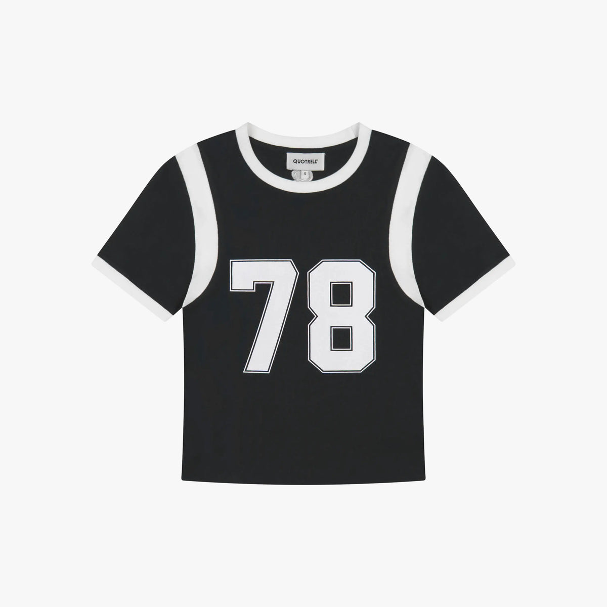 78 Top in black and white, front view