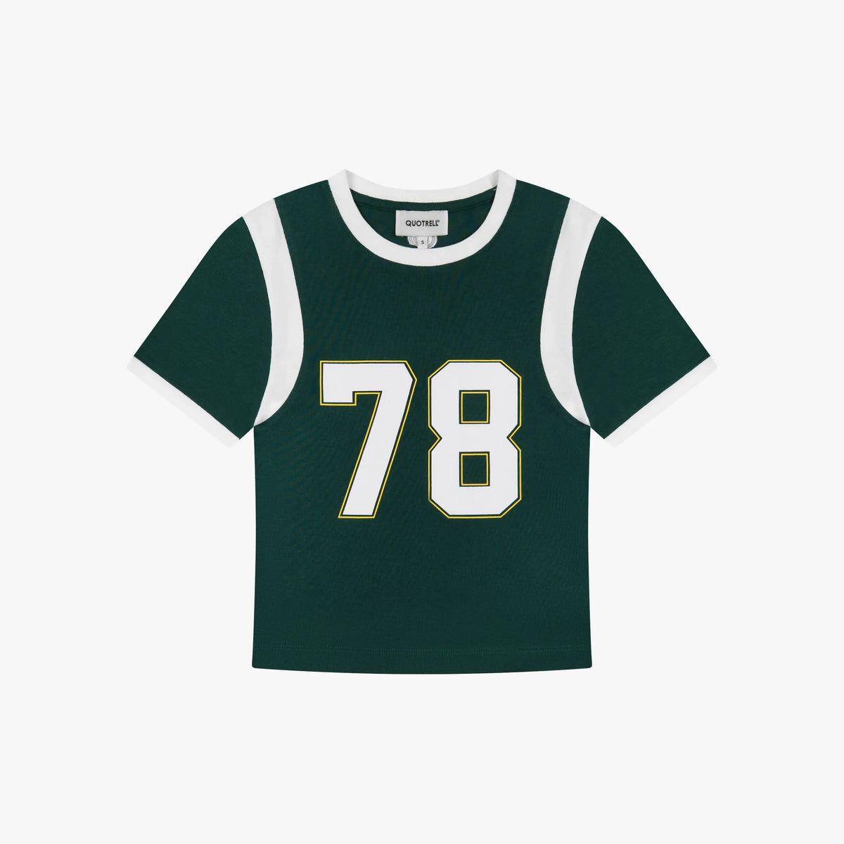 78 Top in green and white, front view