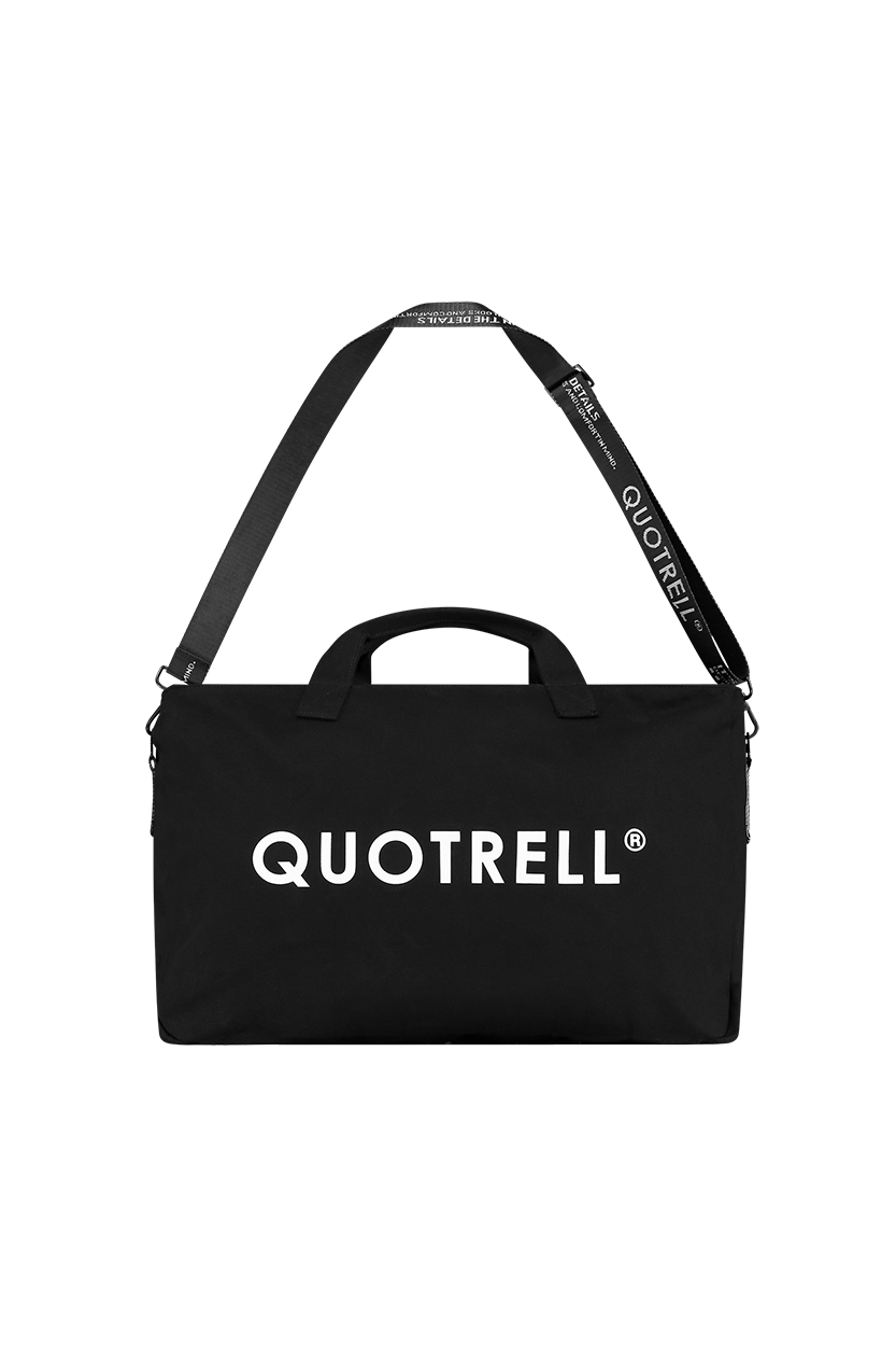 QUOTRELL TOTE BAG | BLACK/WHITE