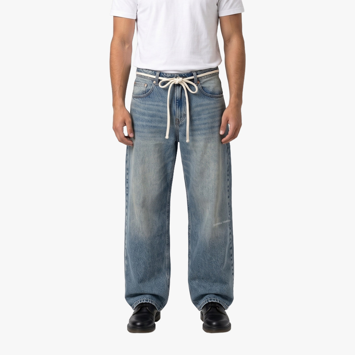 Brooklyn Denim in washed blue, front view