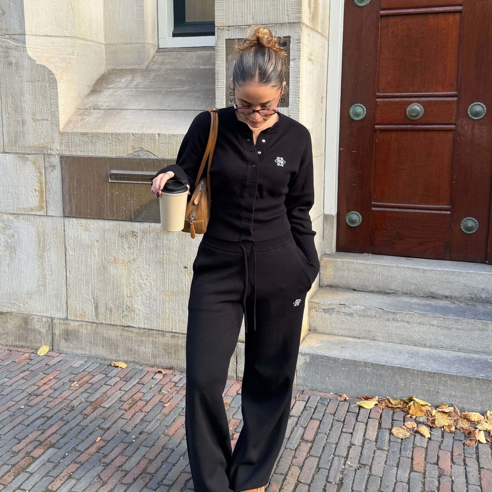 新品未着用MARNO Chloe knit tops black Chloe Cardigan – Luxe Double-Layer Cotton Knit | Goldie Tees