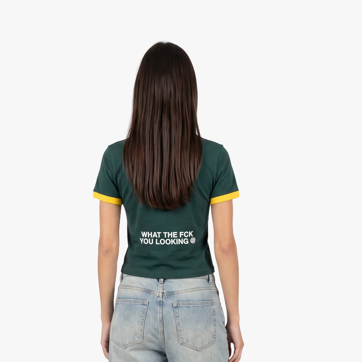 Kira Top in green and yellow